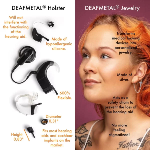 Deafmetal jewelry for hearing aids Fun
