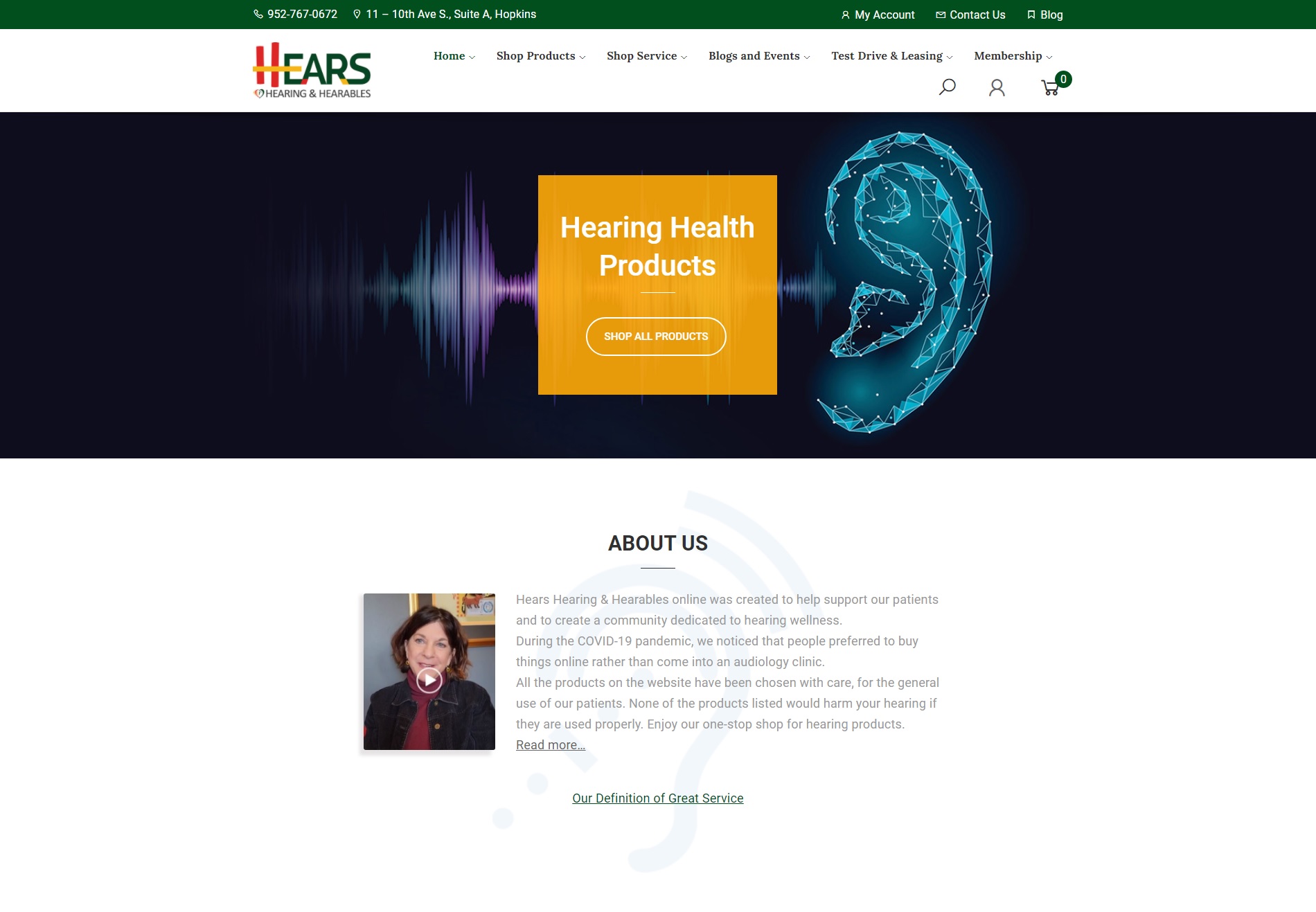 E commerce online Hearing clinic