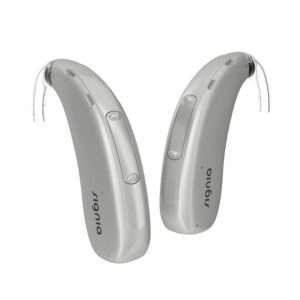 Signia Motion Pure Charge&Go X BTE high powered hearing aids for hearing loss in Minneapolis, Minnesota