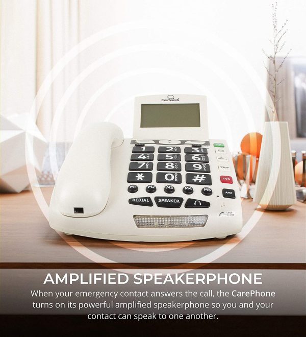 clearsounds csc600er ultraclear amplifying emergency connect speakerphone