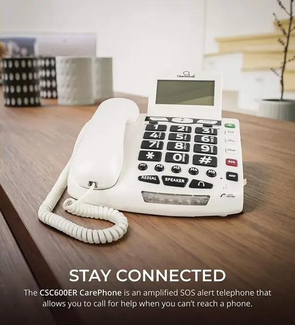 clearsounds csc600er ultraclear amplifying emergency connect speakerphone