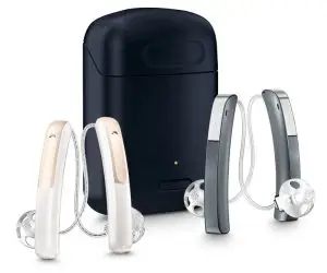 Rexton Slim RIC Travel Charger in black for m-core SR hearing aids