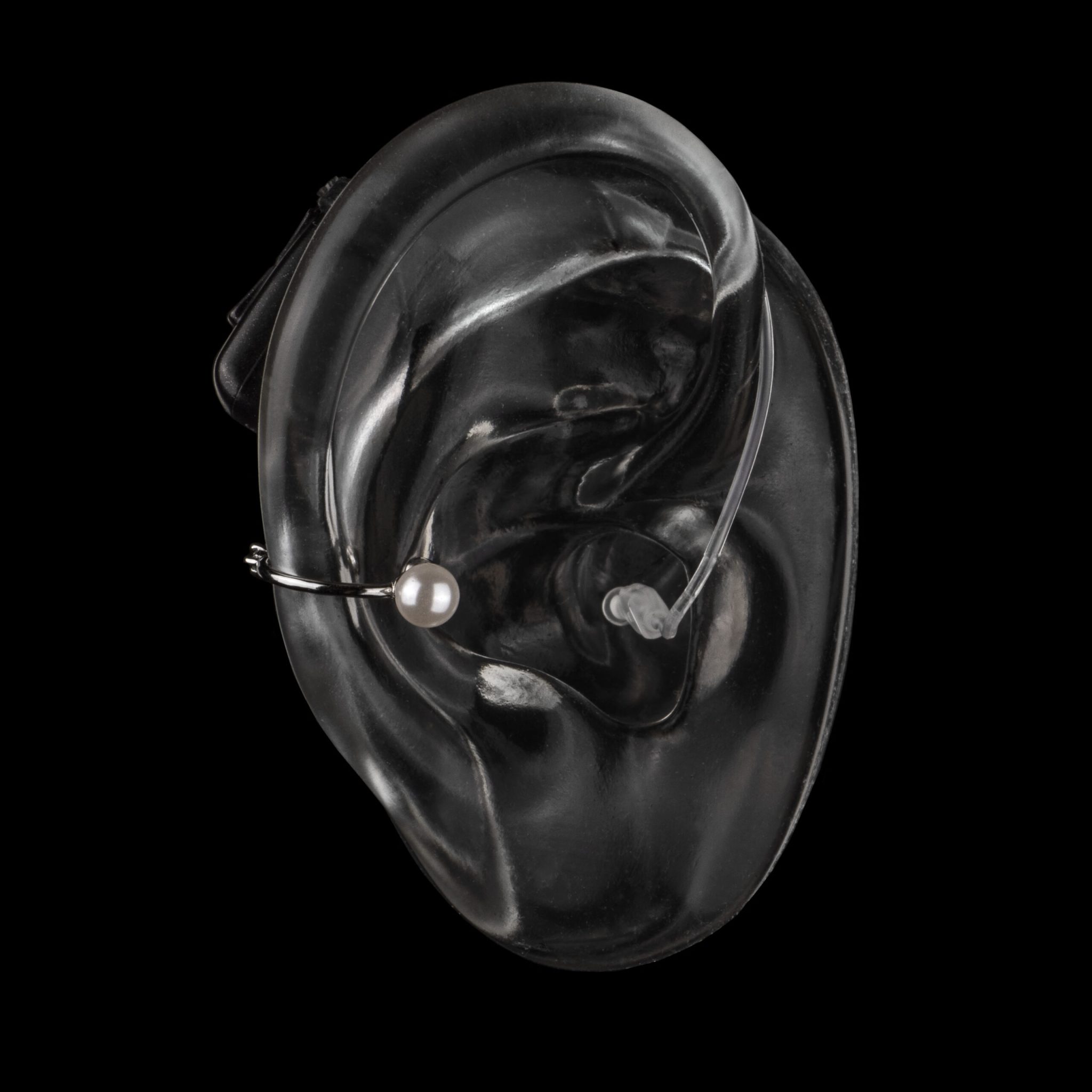 Deafmetal Pearl Safety Ring Jewelry for Hearing Aids Hears Hearing