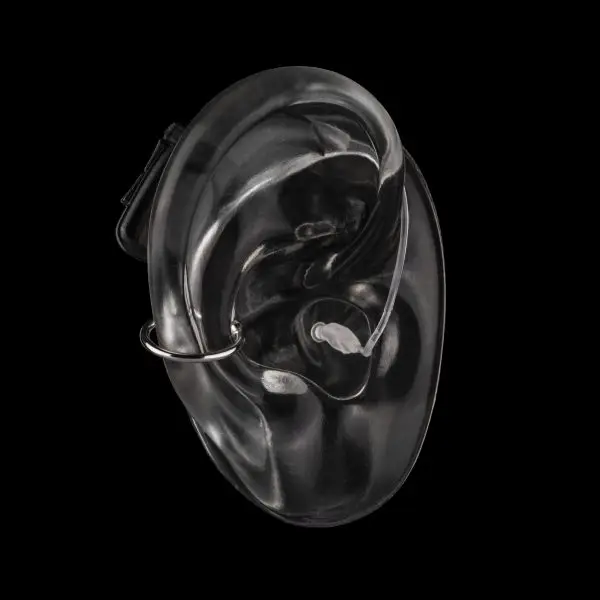 Deafmetal simply safety ring for hearing aid and cochlear implant users. Must be used with a deafmetal holster