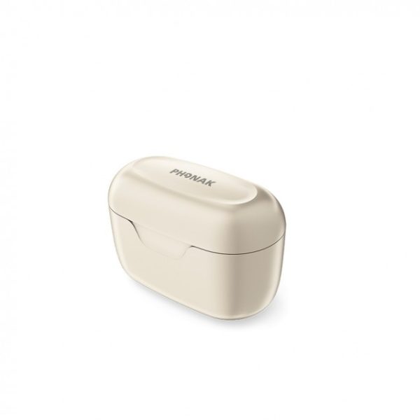 phonak life charger for phonak audeo life hearing aids with closed lid in champagne color