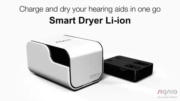 signia inductive hearing aid charger with smart dryer bundle