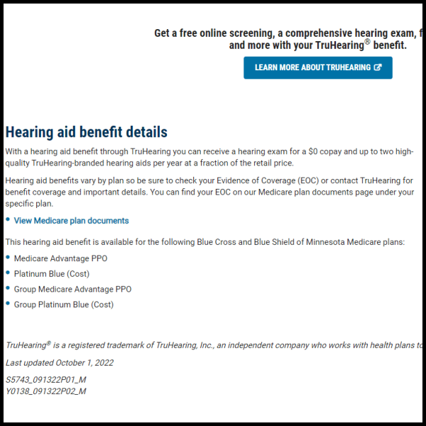 truhearing insurance benefit for hearing aids explained