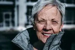 happy older woman