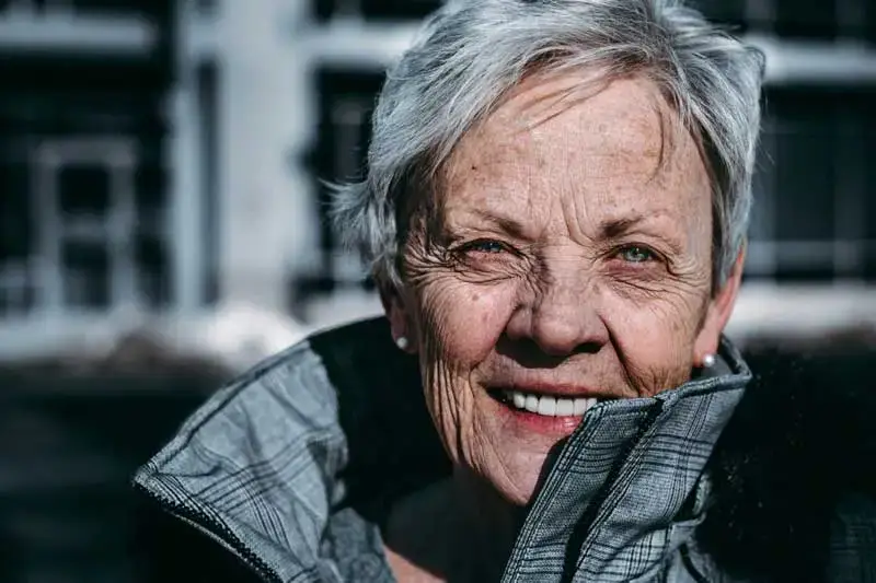 happy older woman