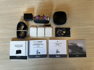 used widex moment 220 hearing aids everything included