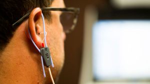 hearing test while wearing hearing aids real ear measure testing on patient