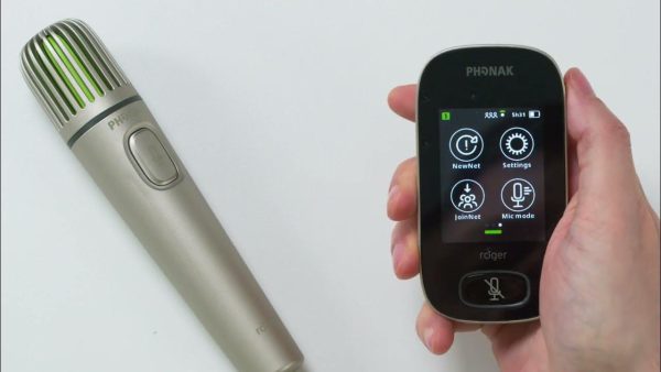 phonak roger pass around mic with phonak roger touchscreen