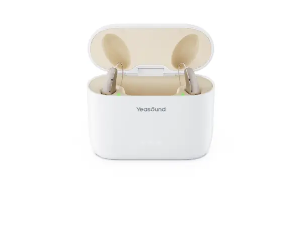 yeasound ric 700 otc hearing aids in charging case