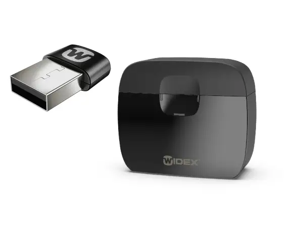 widex soundconnect dongle + charge n clean charger bundle