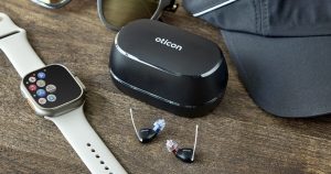 Small Oticon hearing aids