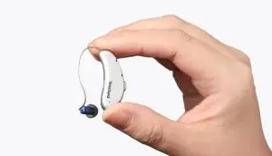 yeasound RIC800 otc hearing aid held in hand